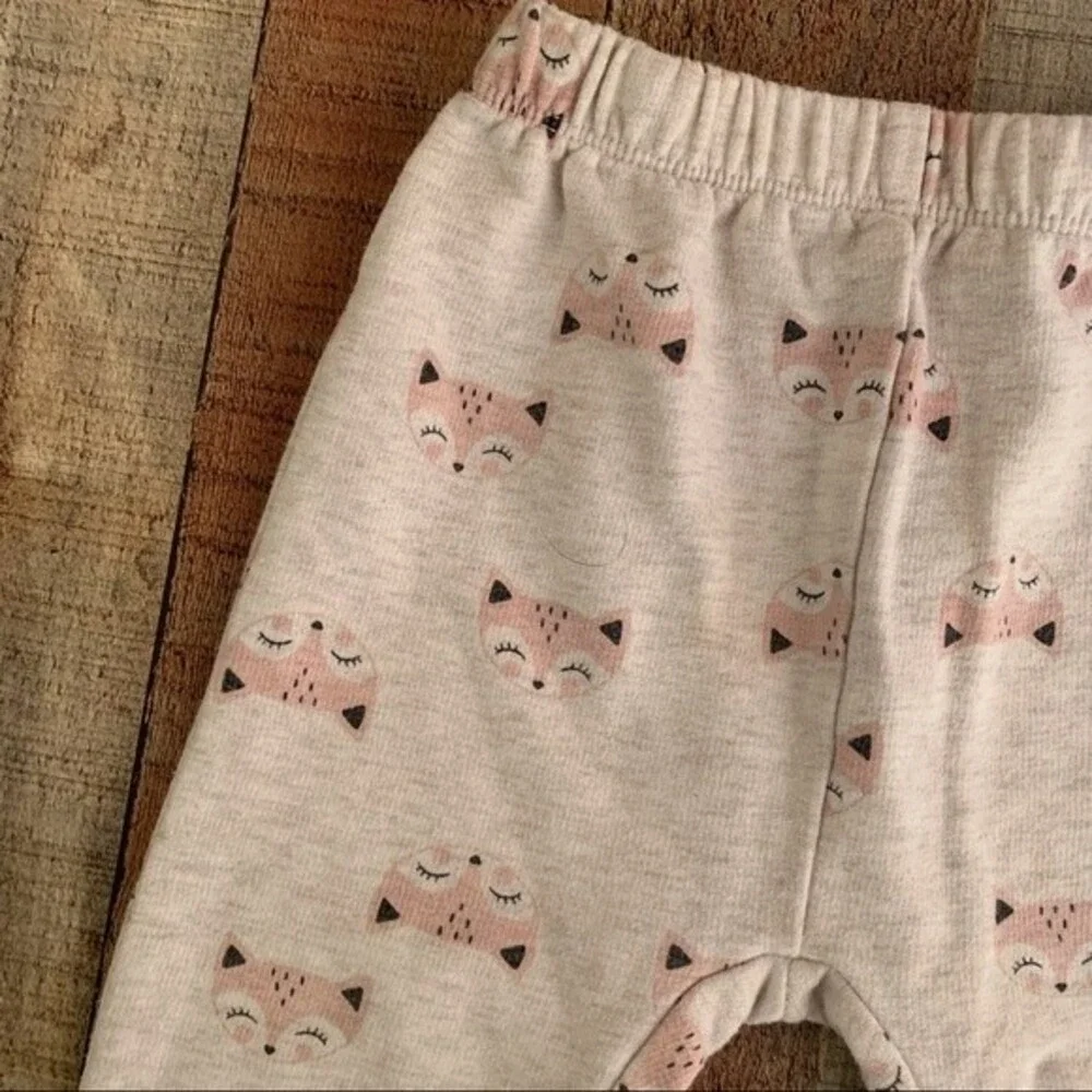 Pekkle Baby Girl Pants With Fox Faces - 18M